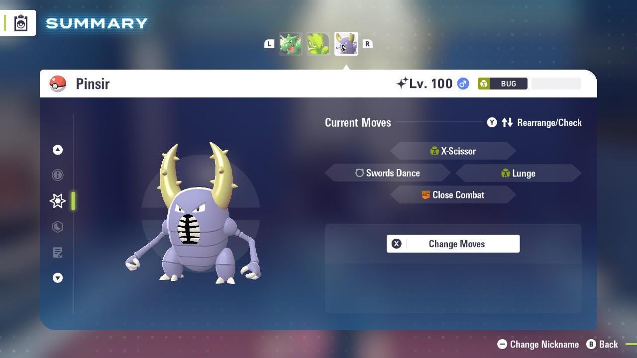 Shiny PINSIR Pokémon Legends ZA 6IV Competitive Battle Ready - Pokémon Legends: Z-A digital Pokémon trade image 3