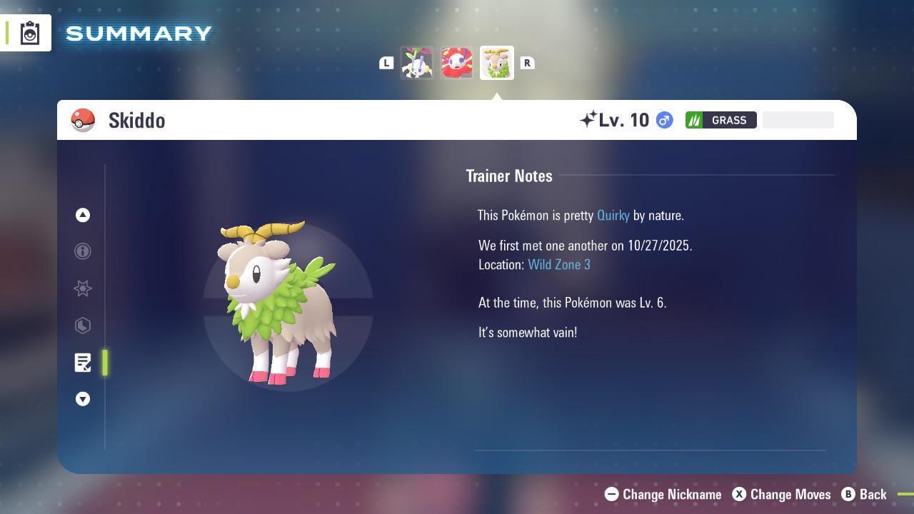 Shiny SKIDDO Pokémon Legends ZA 6IV Competitive Battle Ready - Pokémon Legends: Z-A digital Pokémon trade image 4