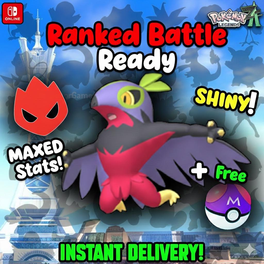 Shiny Alpha Hawlucha Pokémon Legends ZA 6IV Competitive Battle Ready - Pokémon Legends: Z-A digital Pokémon trade by