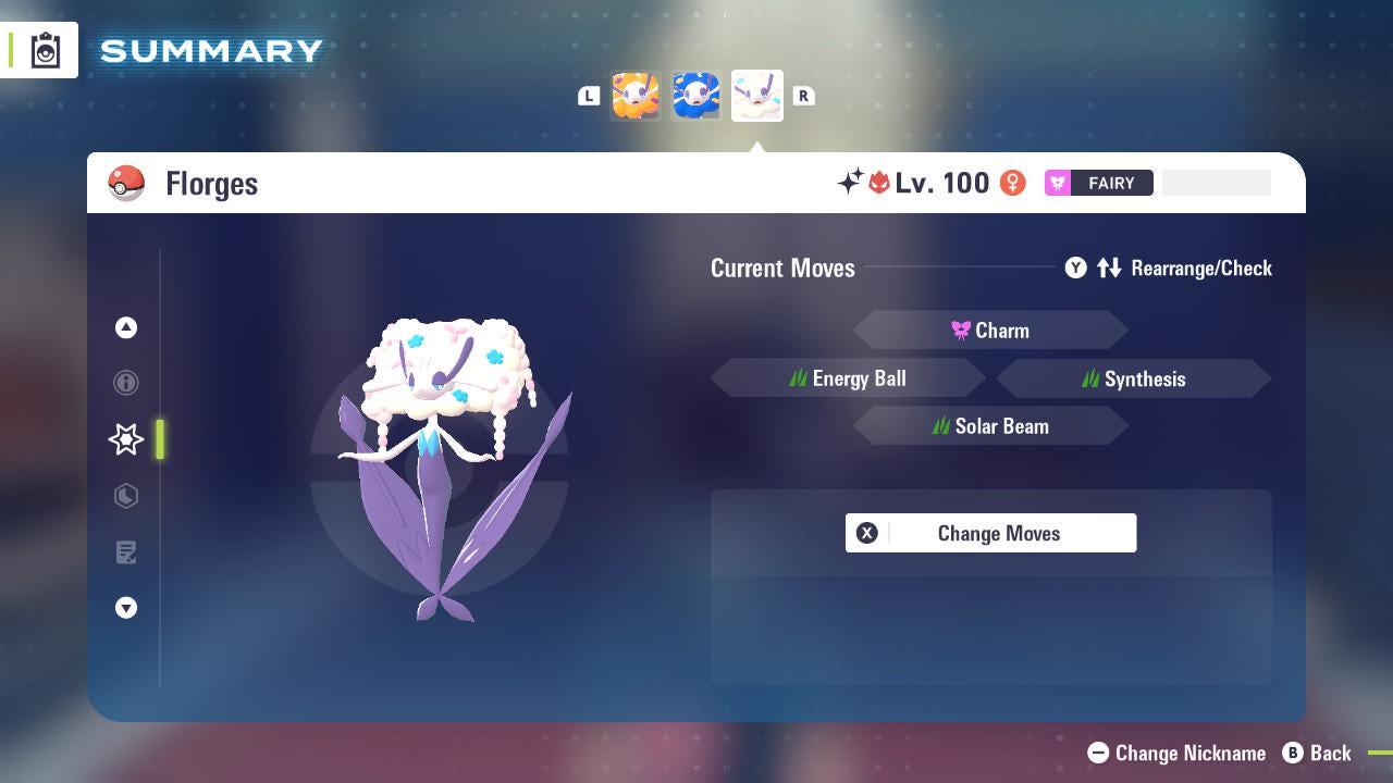 Shiny Alpha White Florges Pokémon Legends ZA 6IV Competitive Battle Ready - Pokémon Legends: Z-A digital Pokémon trade image