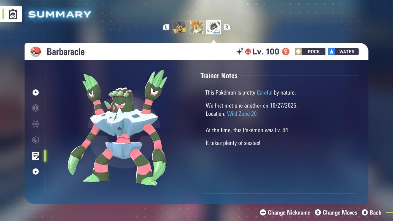 Shiny Alpha Barbaracle Pokémon Legends ZA 6IV Competitive Battle Ready - Pokémon Legends: Z-A digital Pokémon trade image 4