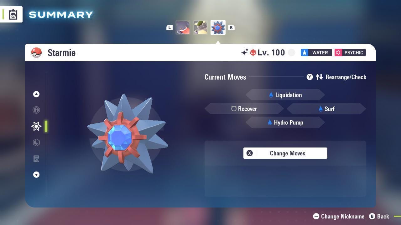 Shiny Alpha Starmie Pokémon Legends ZA 6IV Competitive Battle Ready - Pokémon Legends: Z-A digital Pokémon trade image 3