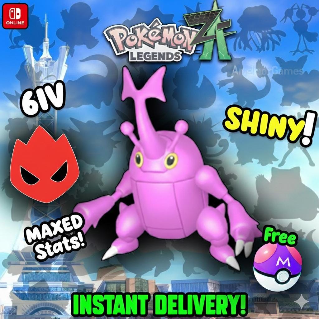 Shiny Alpha Heracross Pokémon Legends ZA 6IV Competitive Battle Ready - Pokémon Legends: Z-A digital Pokémon trade by