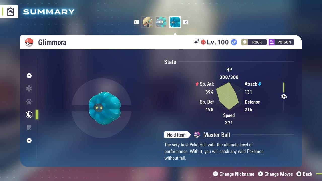 Shiny Alpha Glimmora Pokemon Legends Za Mega Dimension DLC 6IV Competitive Battle - Pokémon Legends: Z-A digital Pokémon