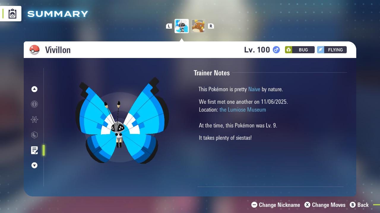 Pokemon Za Non Shiny 6IV MARINE VIVILLON Pokémon Legends ZA 6IV Competitive Battle - Pokémon Legends: Z-A digital Pokémon