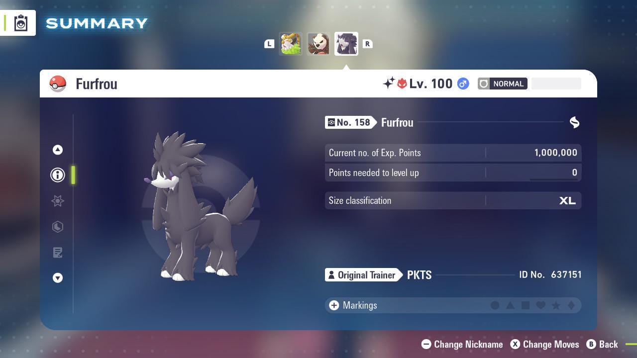 Shiny Alpha Furfrou Pokémon Legends ZA 6IV Competitive Battle Ready – image 3