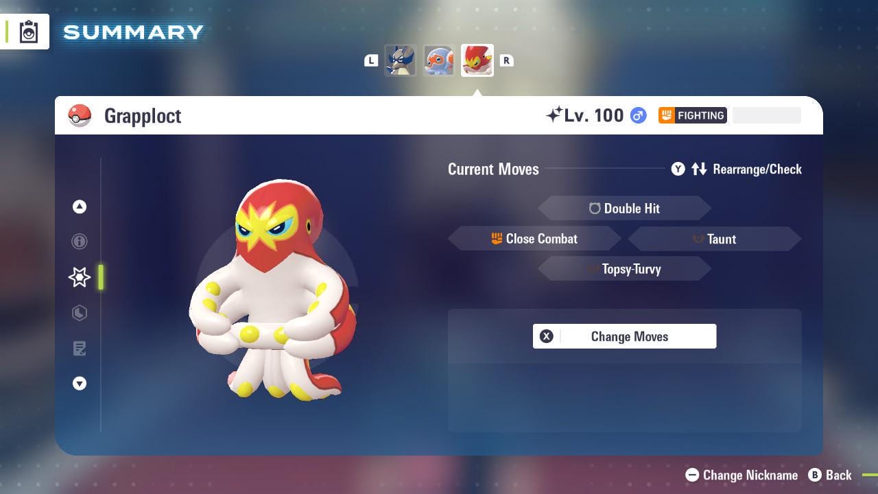 Shiny Grapploct Pokemon Legends ZA Mega Dimension DLC 6IV Competitive Battle Ready - Pokémon Legends: Z-A digital Pokémon