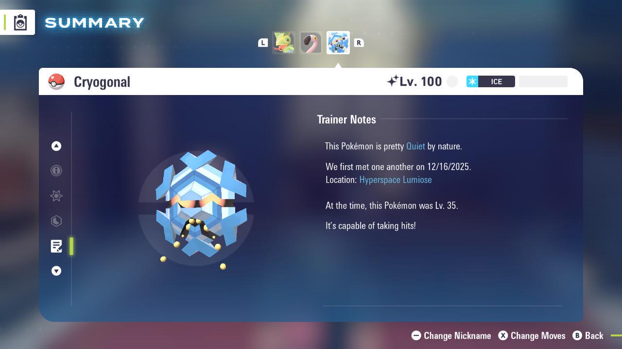 Shiny Cryogonal Pokemon Legends ZA Mega Dimension DLC 6IV Competitive Battle Ready - Pokémon Legends: Z-A digital Pokémon