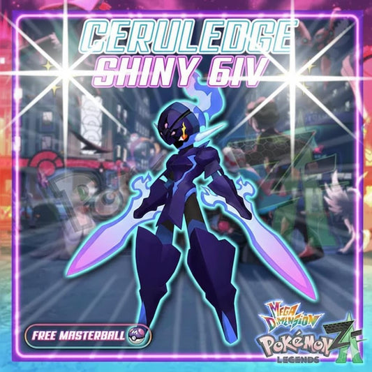 Shiny Ceruledge Pokemon Legends ZA Mega Dimension DLC 6IV Competitive Battle Ready
