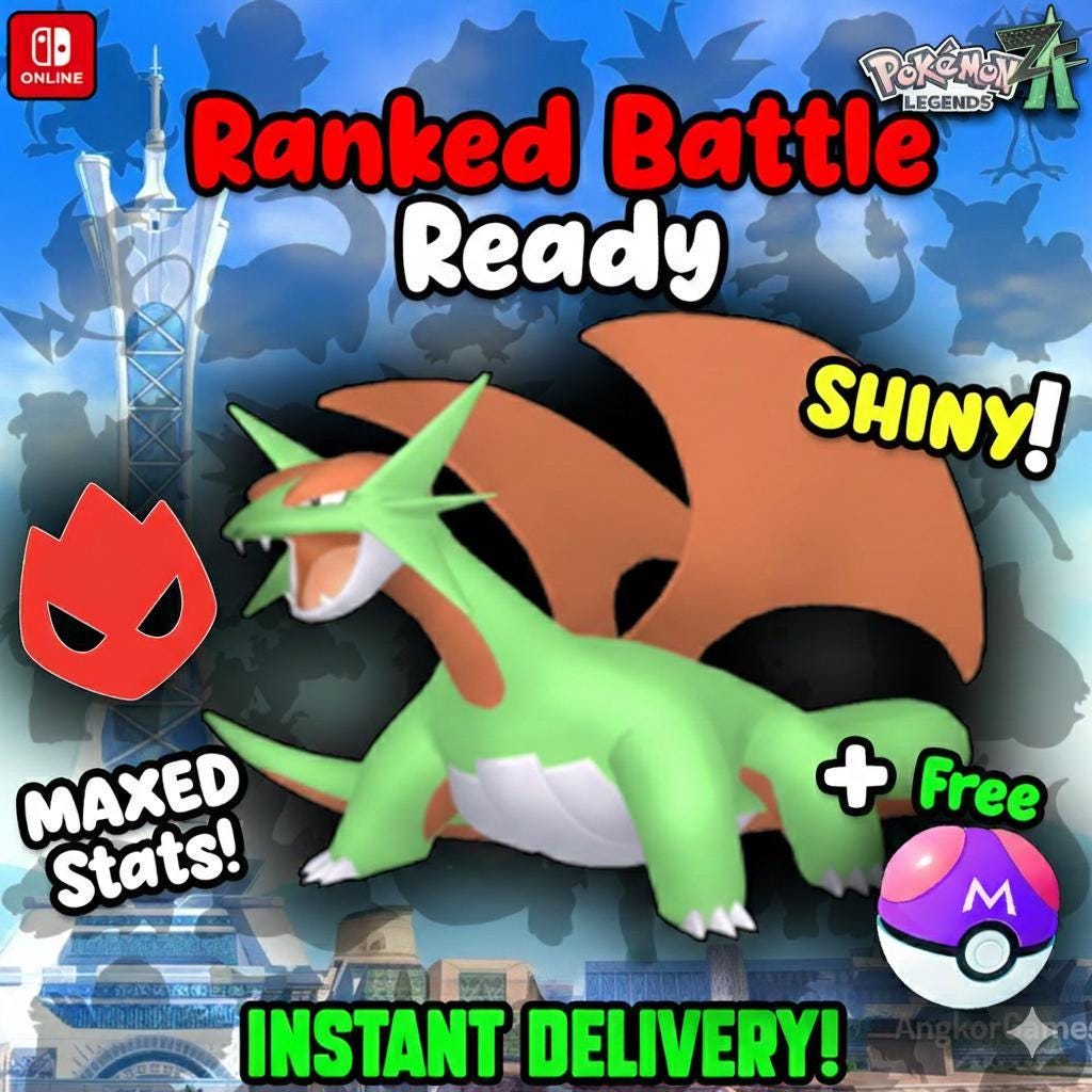 Shiny Alpha Salamence Pokémon Legends ZA 6IV Competitive Battle Ready - Pokémon Legends: Z-A digital Pokémon trade by