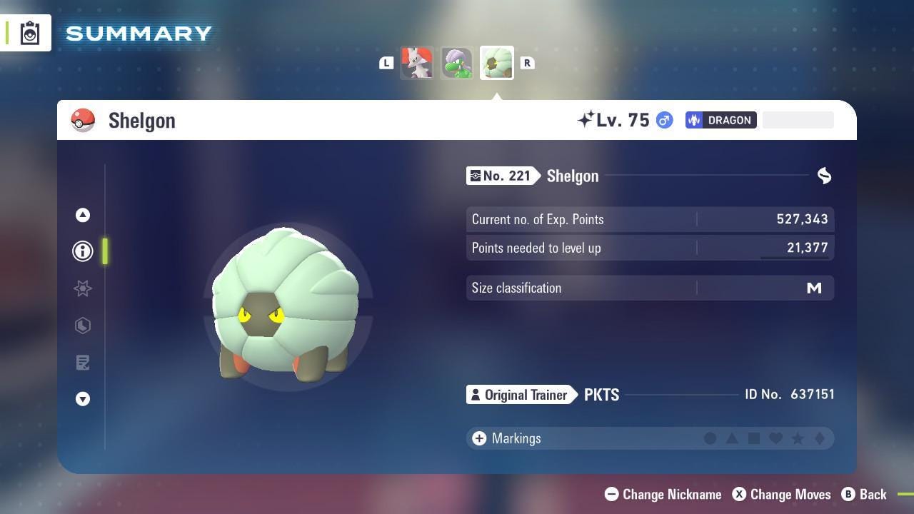 Shiny SHELGON Pokémon Legends ZA 6IV Competitive Battle Ready - Pokémon Legends: Z-A digital Pokémon trade image 2