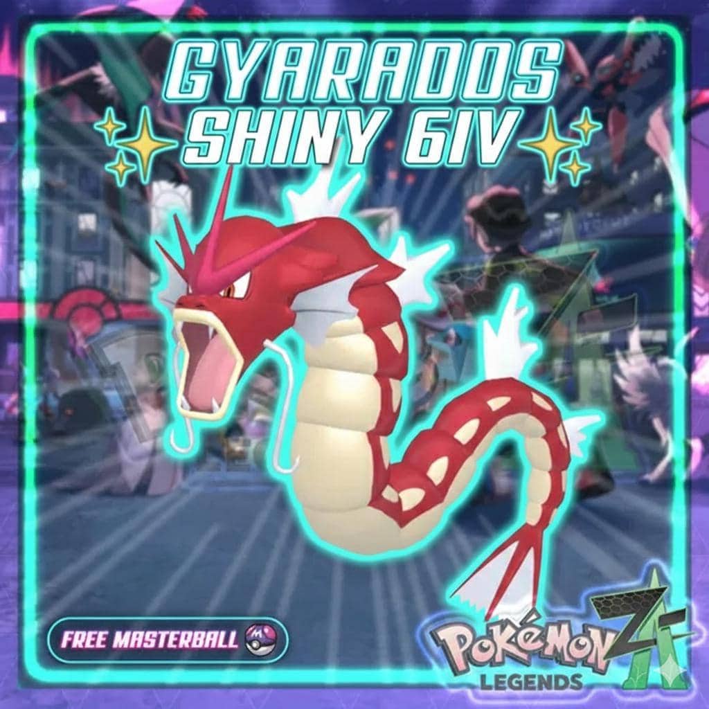 Shiny GYARADOS Pokémon Legends ZA 6IV Competitive Battle Ready - Pokémon Legends: Z-A digital Pokémon trade by