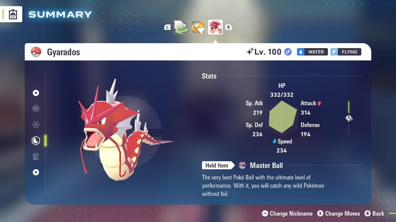 Shiny GYARADOS Pokémon Legends ZA 6IV Competitive Battle Ready - Pokémon Legends: Z-A digital Pokémon trade image 2