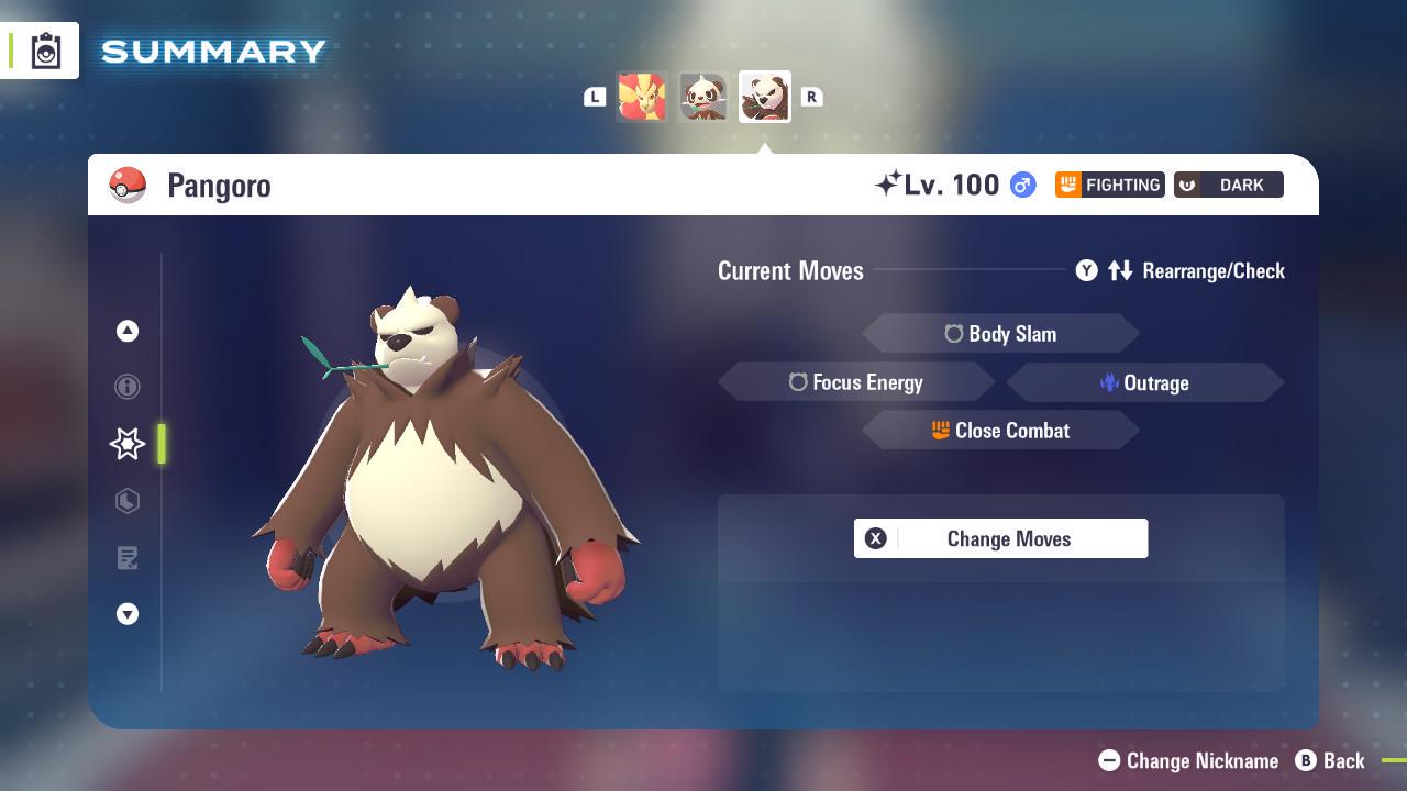 Shiny PANGORO Pokémon Legends ZA 6IV Competitive Battle Ready - Pokémon Legends: Z-A digital Pokémon trade image 3