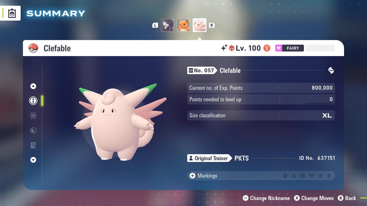 Shiny Alpha Clefable Pokémon Legends ZA 6IV Competitive Battle Ready – image 3