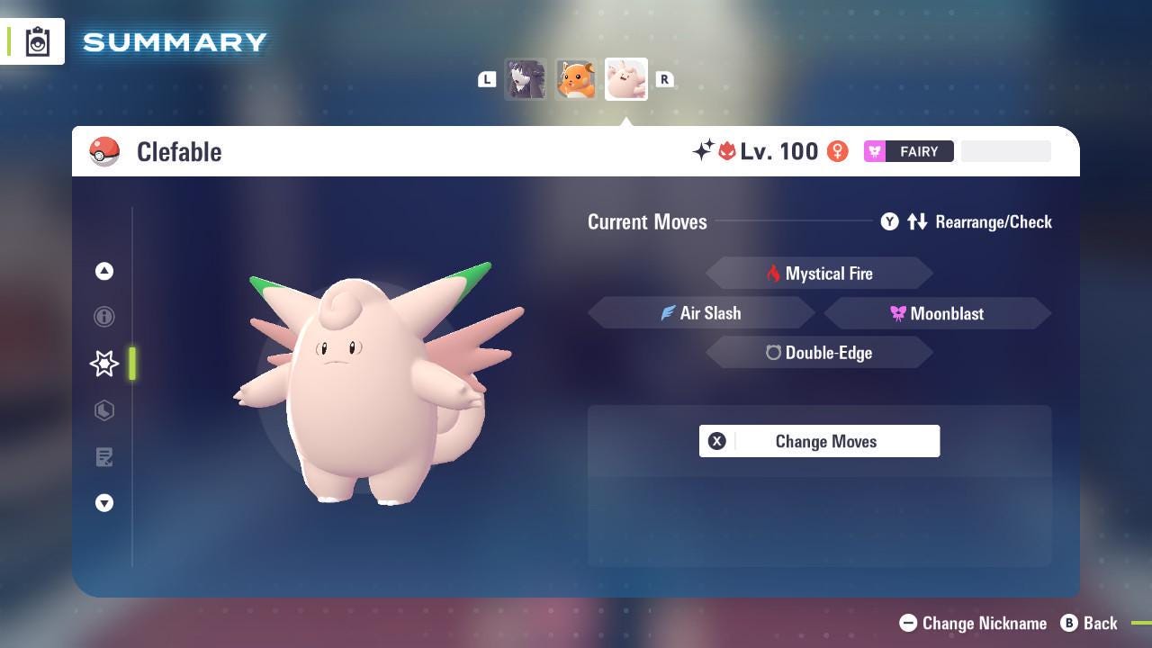 Shiny Alpha Clefable Pokémon Legends ZA 6IV Competitive Battle Ready - Pokémon Legends: Z-A digital Pokémon trade image 4