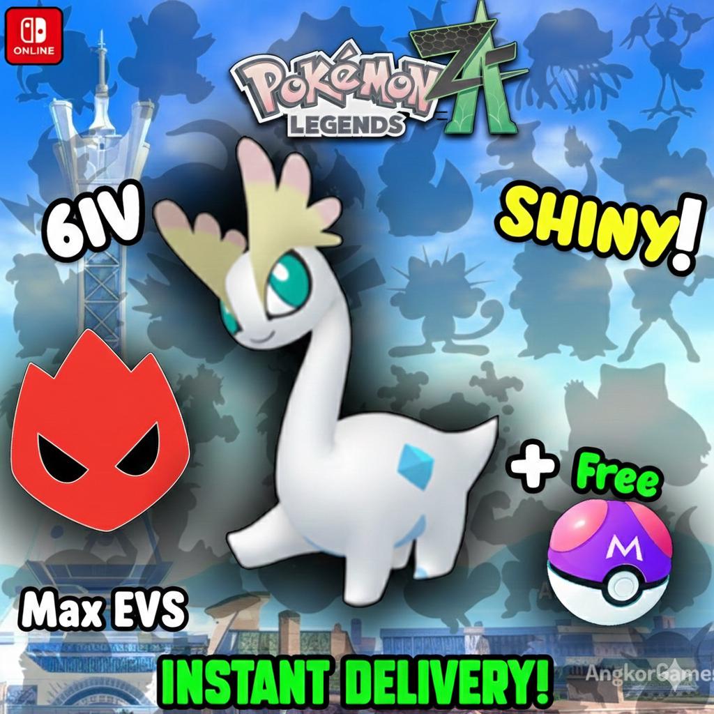 Pokemon Za Lvl 5 Modest SHINY ALPHA 6IV Amaura Pokémon Legends ZA 6IV Competitive - Pokémon Legends: Z-A digital Pokémon