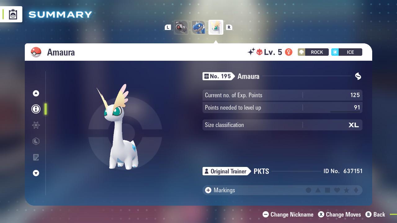 Pokemon Za Lvl 5 Modest SHINY ALPHA 6IV Amaura Pokémon Legends ZA 6IV Competitive - Pokémon Legends: Z-A digital Pokémon