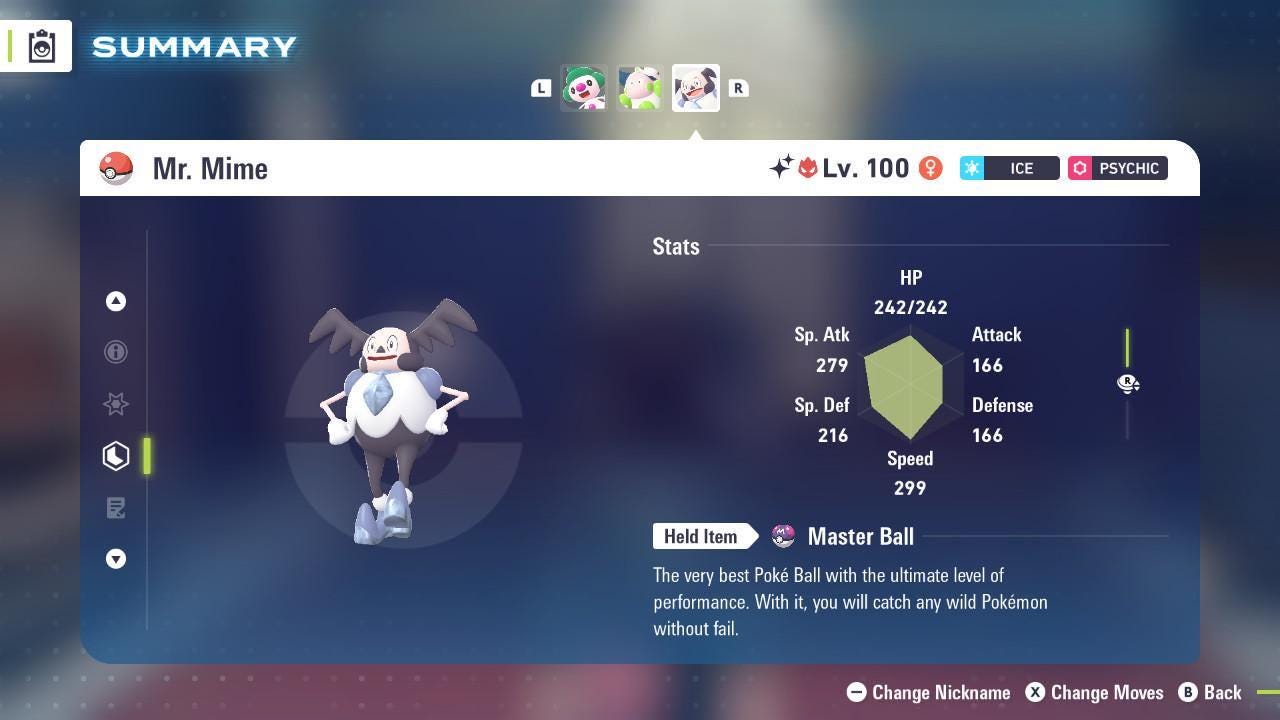 Shiny Alpha Galarian Mr. Mime Pokémon Legends ZA 6IV Competitive Battle Ready - Pokémon Legends: Z-A digital Pokémon trade by
