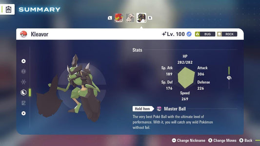 Shiny Kleavor Pokemon Legends ZA Mega Dimension DLC 6IV Competitive Battle Ready - Pokémon Legends: Z-A digital Pokémon trade