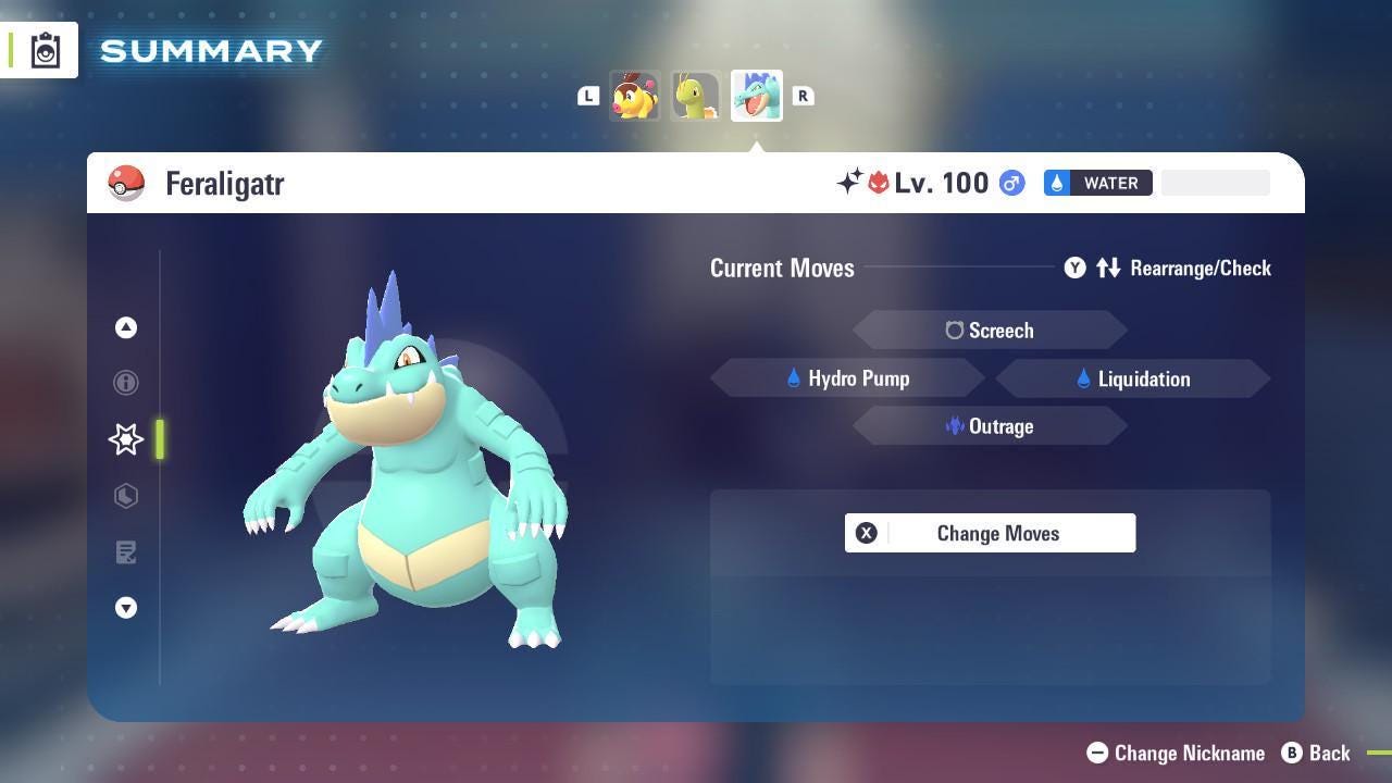 Shiny Alpha Feraligatr Pokémon Legends ZA 6IV Competitive Battle Ready - Pokémon Legends: Z-A digital Pokémon trade image 4
