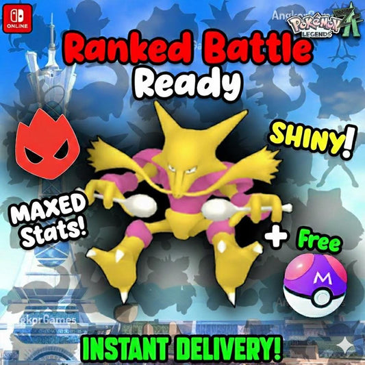 Shiny Alpha Alakazam Pokémon Legends ZA 6IV Competitive Battle Ready - Pokémon Legends: Z-A digital Pokémon trade by