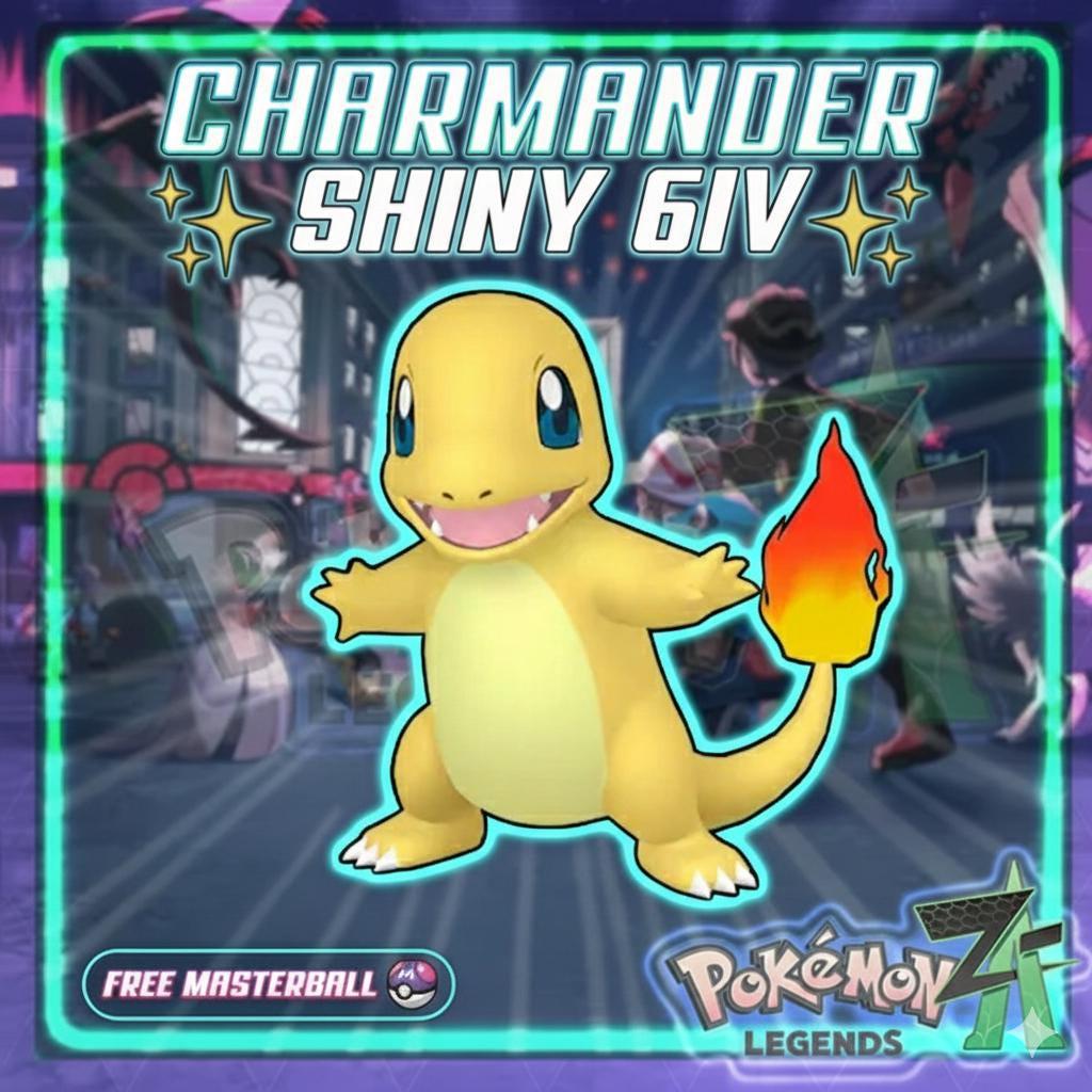 Shiny CHARMANDER Pokémon Legends ZA 6IV Competitive Battle Ready - Pokémon Legends: Z-A digital Pokémon trade by