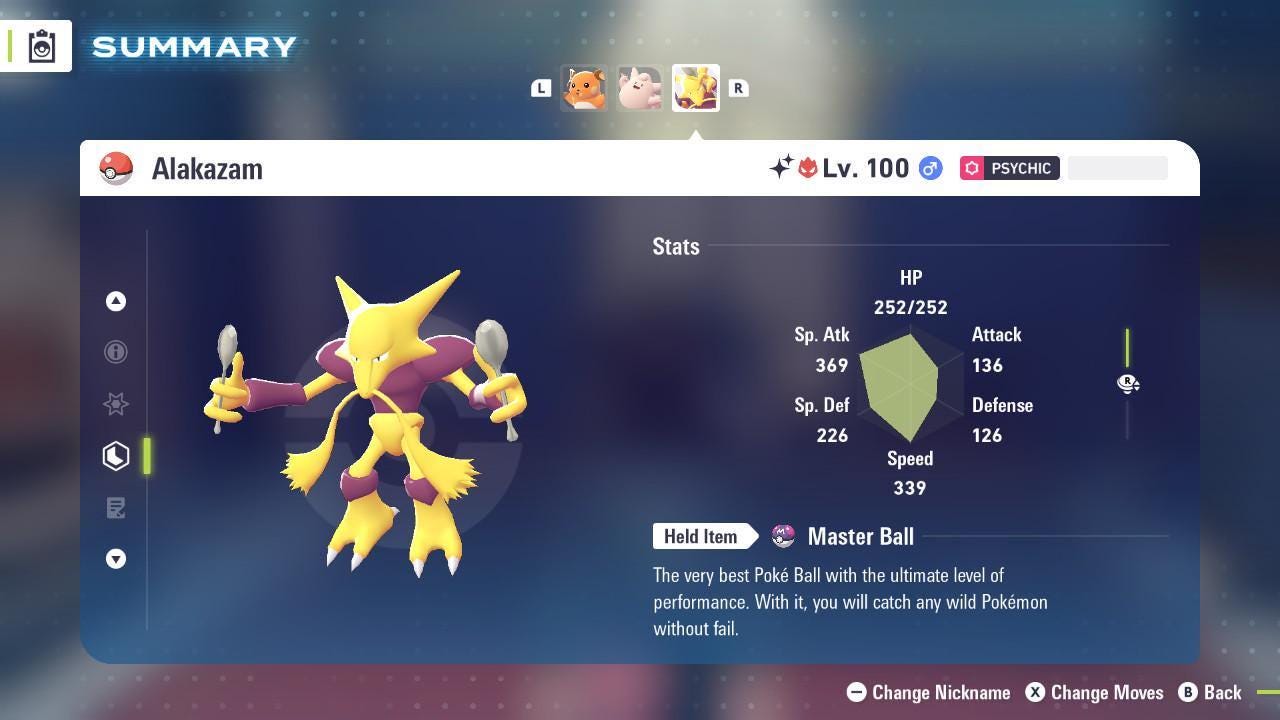 Shiny Alpha Alakazam Pokémon Legends ZA 6IV Competitive Battle Ready - Pokémon Legends: Z-A digital Pokémon trade image 2