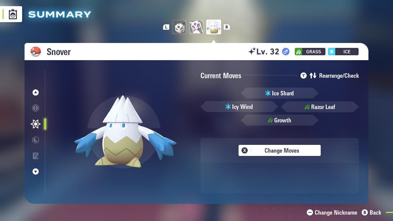 Shiny SNOVER Pokémon Legends ZA 6IV Competitive Battle Ready - Pokémon Legends: Z-A digital Pokémon trade image 3