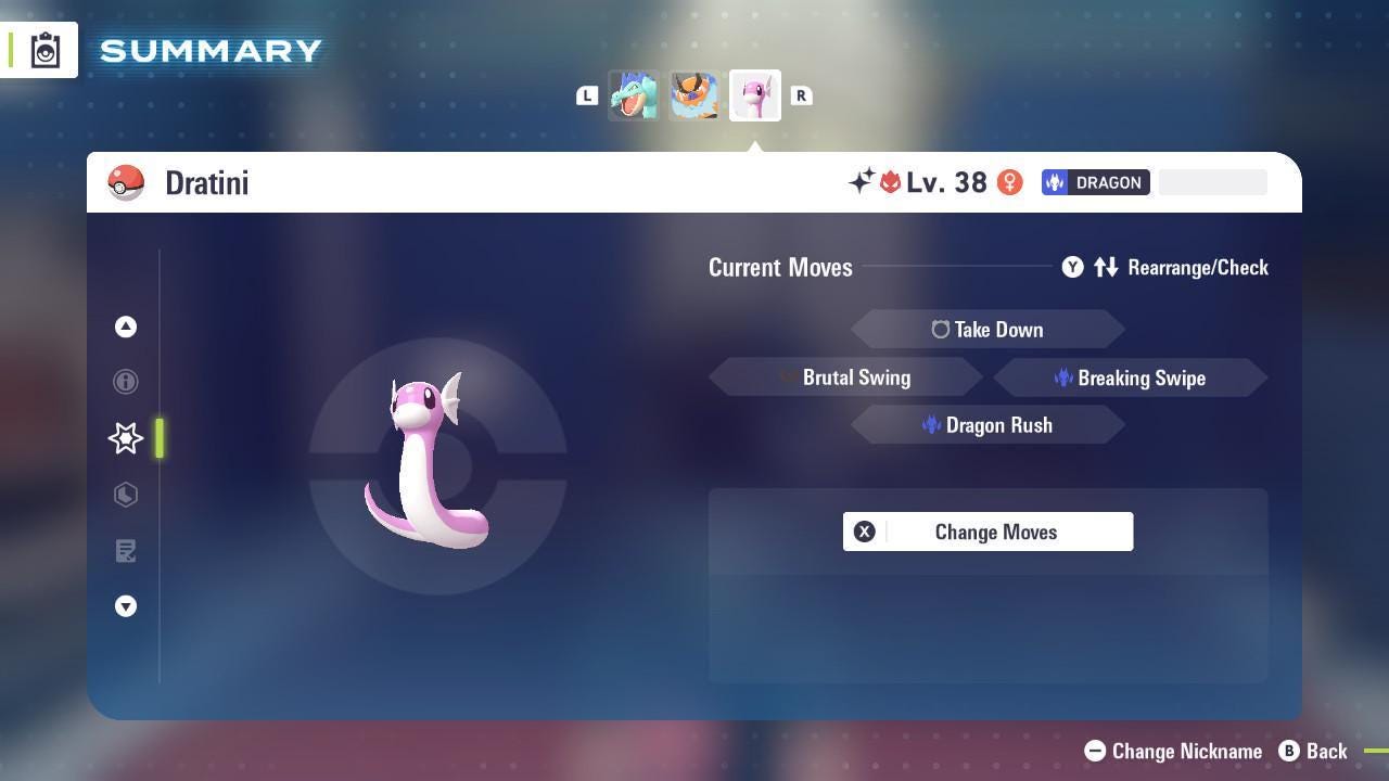 Shiny Alpha Dratini Pokémon Legends ZA 6IV Competitive Battle Ready - Pokémon Legends: Z-A digital Pokémon trade image 4