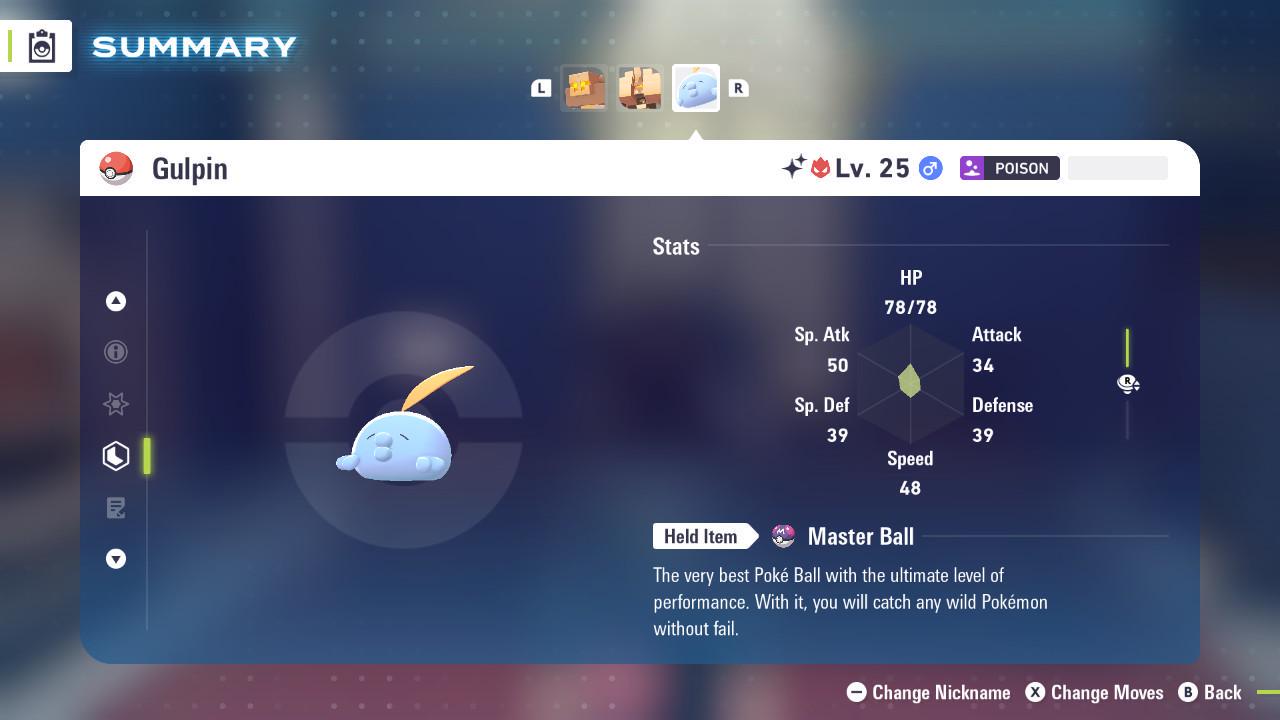 Shiny Alpha Gulpin Pokemon Legends Za Mega Dimension DLC 6IV Competitive Battle - Pokémon Legends: Z-A digital Pokémon trade