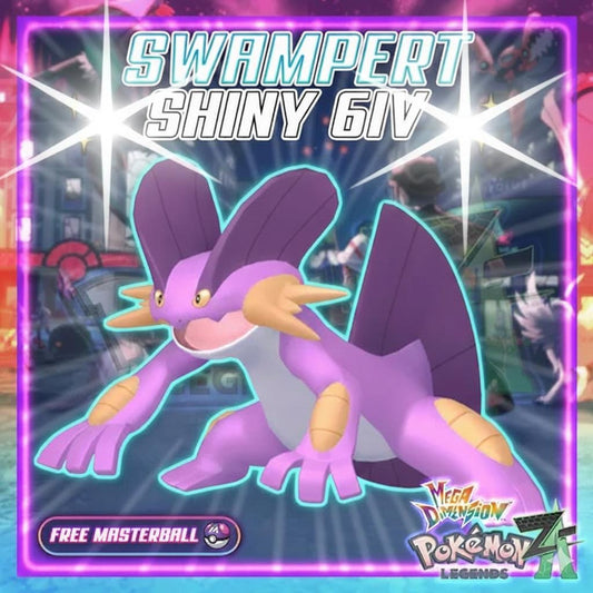 Shiny Swampert Pokemon Legends ZA Mega Dimension DLC 6IV Competitive Battle Ready - Pokémon Legends: Z-A digital Pokémon