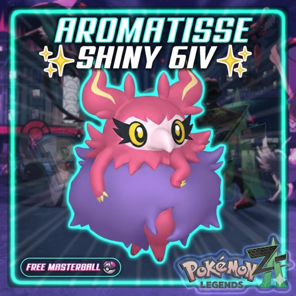 Shiny AROMATISSE Pokémon Legends ZA 6IV Competitive Battle Ready - Pokémon Legends: Z-A digital Pokémon trade by