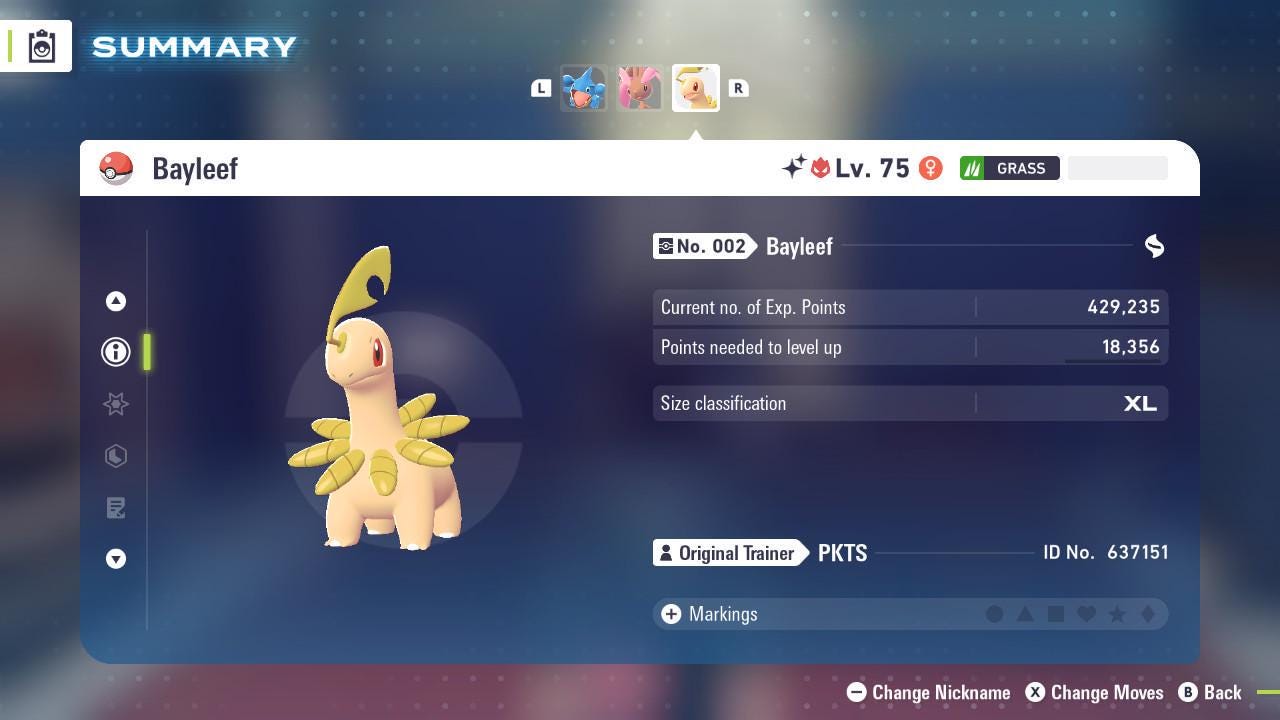 Shiny Alpha Bayleef Pokémon Legends ZA 6IV Competitive Battle Ready - Pokémon Legends: Z-A digital Pokémon trade image 2