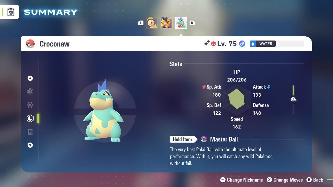 Shiny Alpha Croconaw Pokémon Legends ZA 6IV Competitive Battle Ready - Pokémon Legends: Z-A digital Pokémon trade by