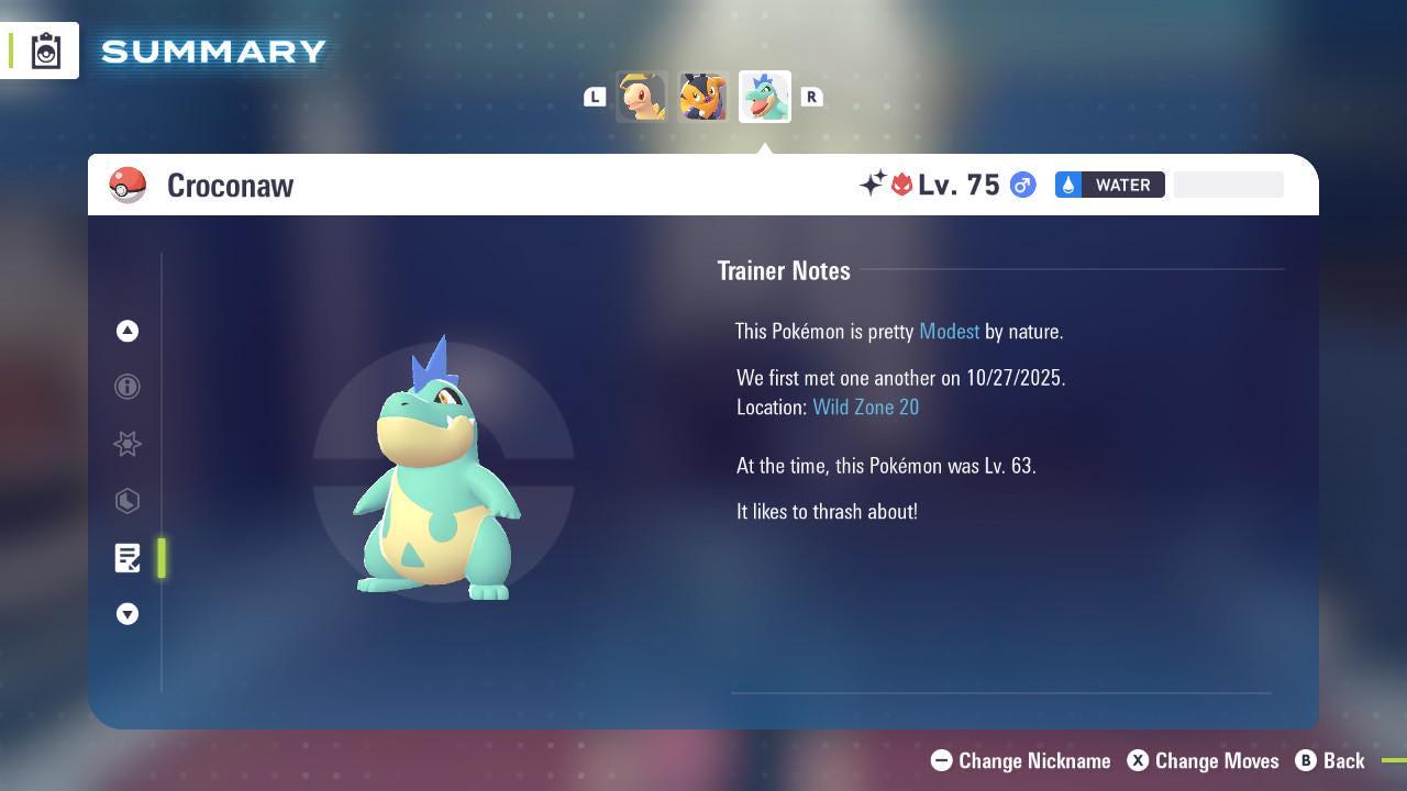 Shiny Alpha Croconaw Pokémon Legends ZA 6IV Competitive Battle Ready - Pokémon Legends: Z-A digital Pokémon trade image 4