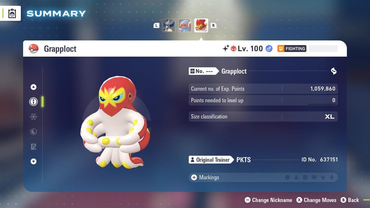 Shiny Alpha Grapploct Pokémon Legends ZA 6IV Competitive Battle Ready - Pokémon Legends: Z-A digital Pokémon trade image 2