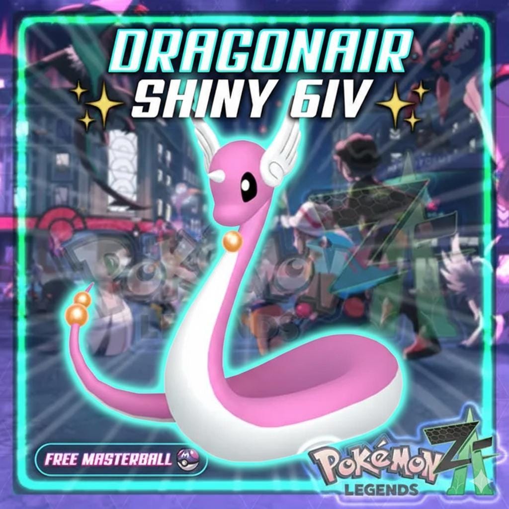 Shiny DRAGONAIR Pokémon Legends ZA 6IV Competitive Battle Ready - Pokémon Legends: Z-A digital Pokémon trade by