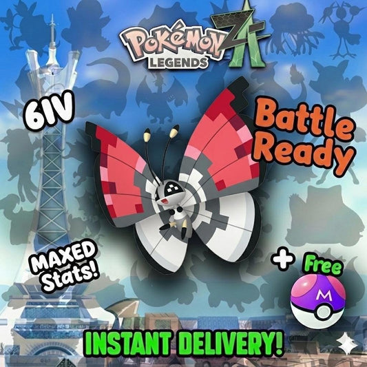Pokemon Za 6IV Event Pokeball Vivillon Competitive Battle Ready - Pokémon Digital Trade digital Pokémon trade by
