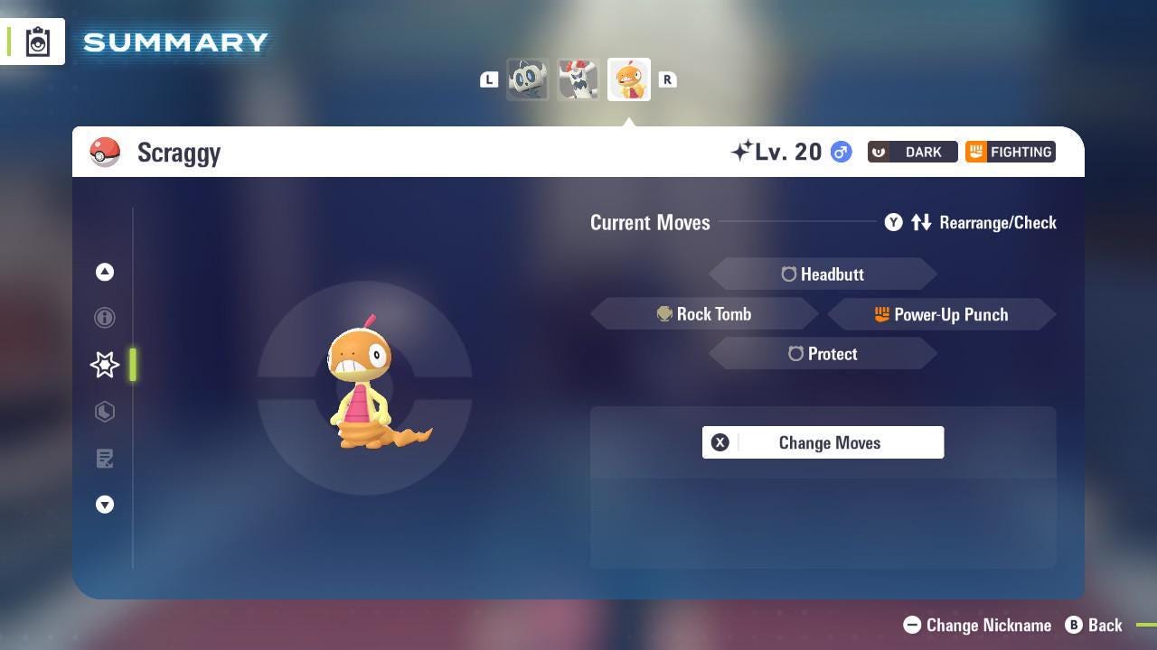 Shiny SCRAGGY Pokémon Legends ZA 6IV Competitive Battle Ready - Pokémon Legends: Z-A digital Pokémon trade image 3