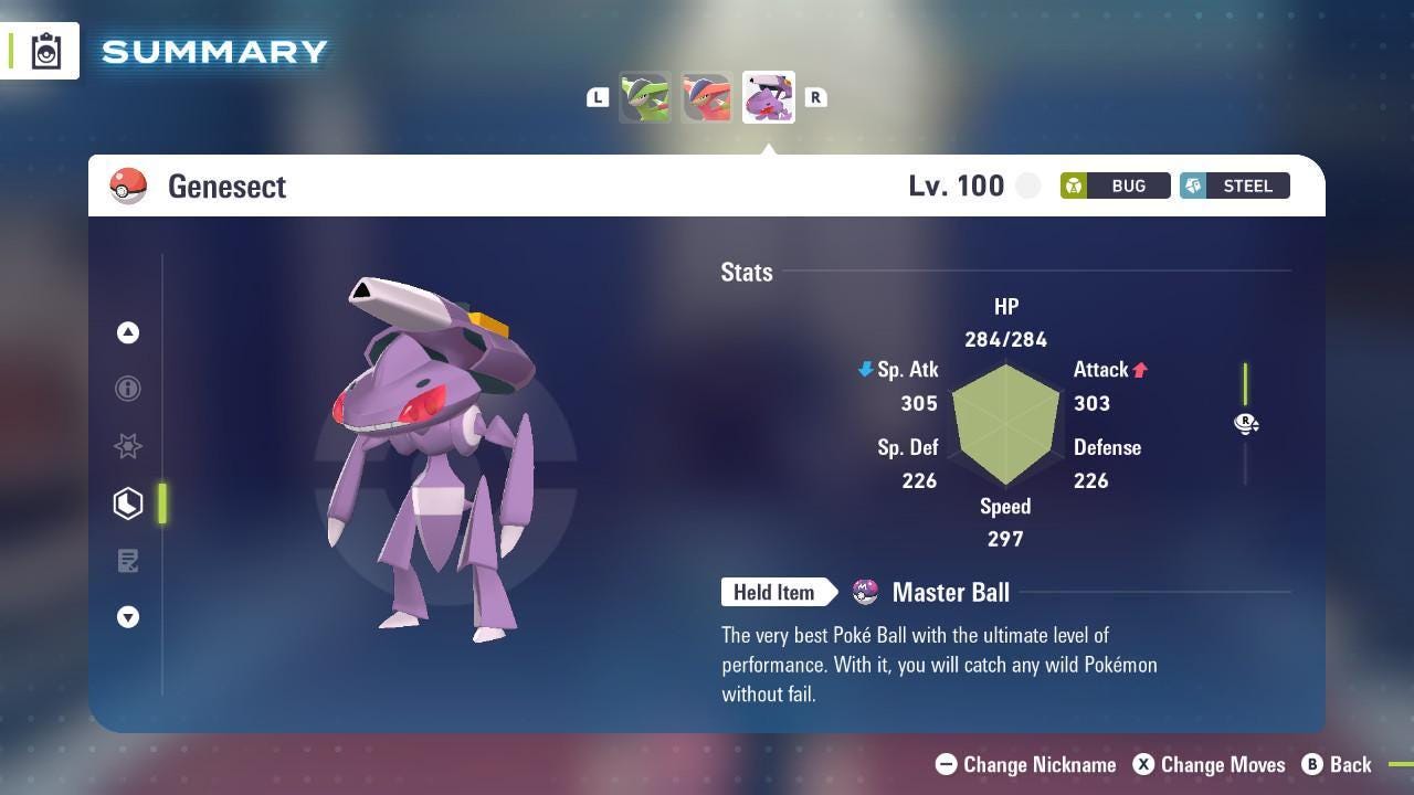 Non Shiny 6IV Genesect Pokemon Legends Za Mega Dimension DLC 6IV Competitive - Pokémon Legends: Z-A digital Pokémon trade