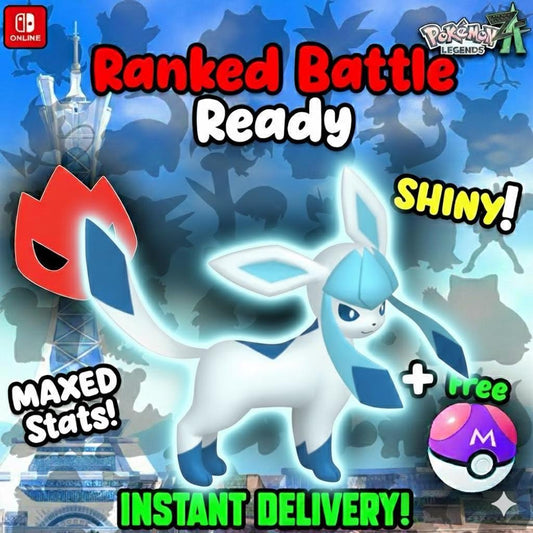 Shiny Alpha Glaceon Pokémon Legends ZA 6IV Competitive Battle Ready - Pokémon Legends: Z-A digital Pokémon trade by