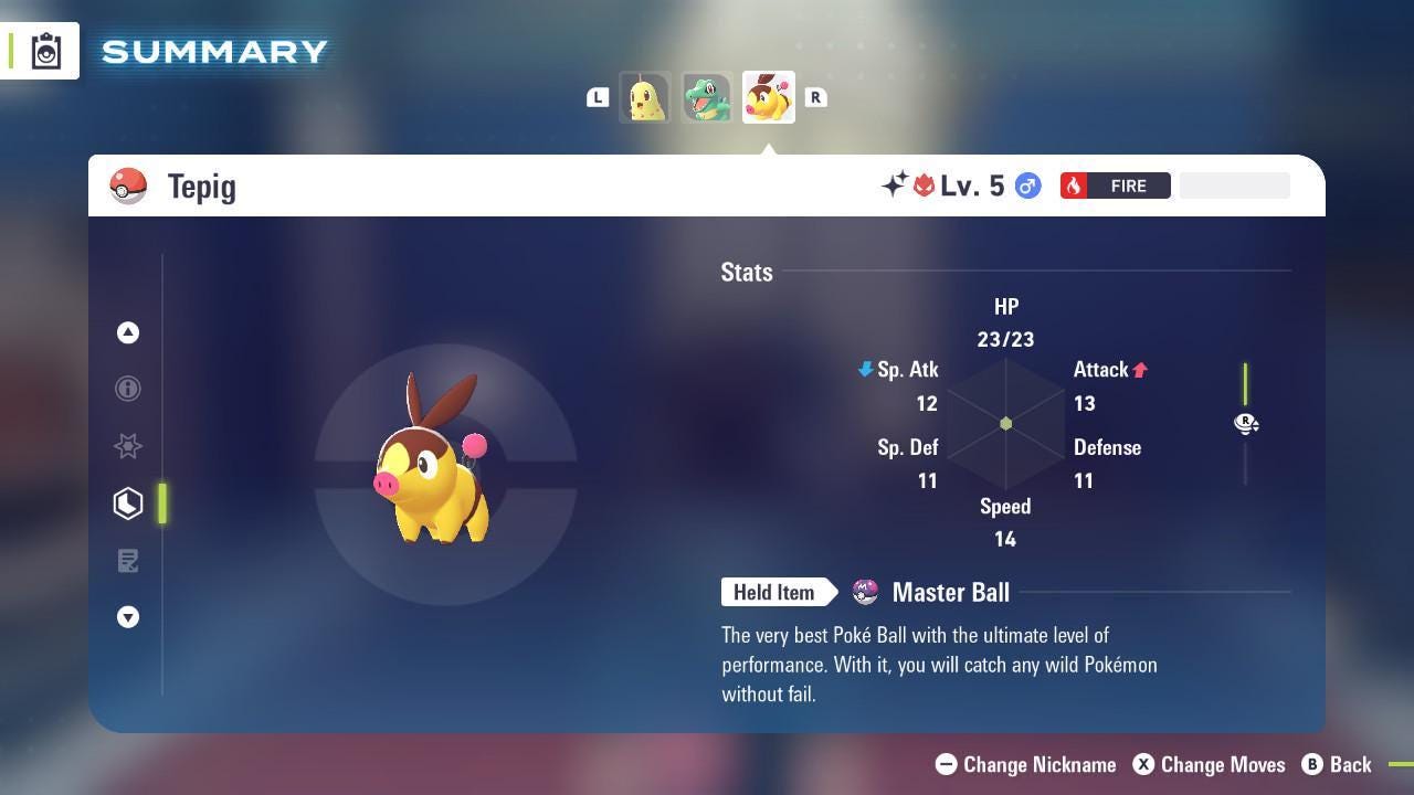 Pokemon Za Lvl 5 Adamant SHINY ALPHA 6IV Tepig Pokémon Legends ZA 6IV Competitive - Pokémon Legends: Z-A digital Pokémon