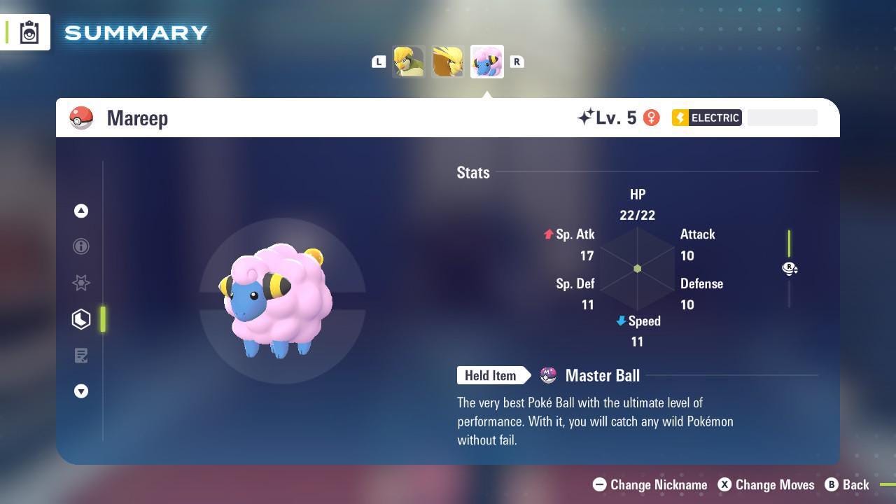 Shiny MAREEP Pokémon Legends ZA 6IV Competitive Battle Ready - Pokémon Legends: Z-A digital Pokémon trade by PokeTradingShop