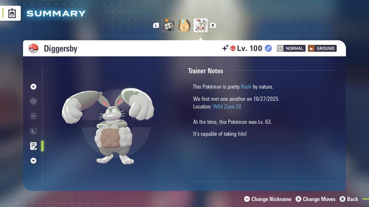 Shiny Alpha Diggersby Pokémon Legends ZA 6IV Competitive Battle Ready - Pokémon Legends: Z-A digital Pokémon trade image 4