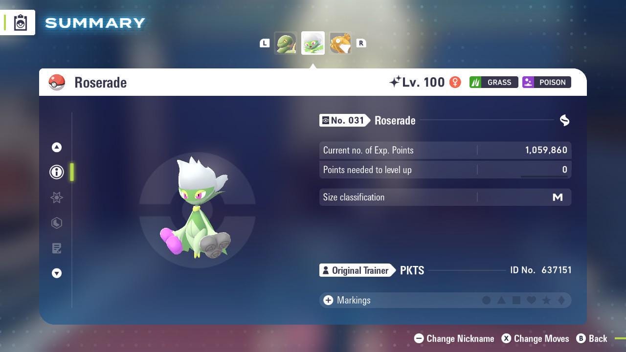 Shiny ROSERADE Pokémon Legends ZA 6IV Competitive Battle Ready - Pokémon Legends: Z-A digital Pokémon trade image 2