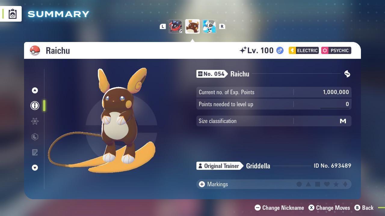 Pokemon Za Shiny 6IV ALOLAN RAICHU Pokémon Legends ZA 6IV Competitive Battle Ready - Pokémon Legends: Z-A digital Pokémon