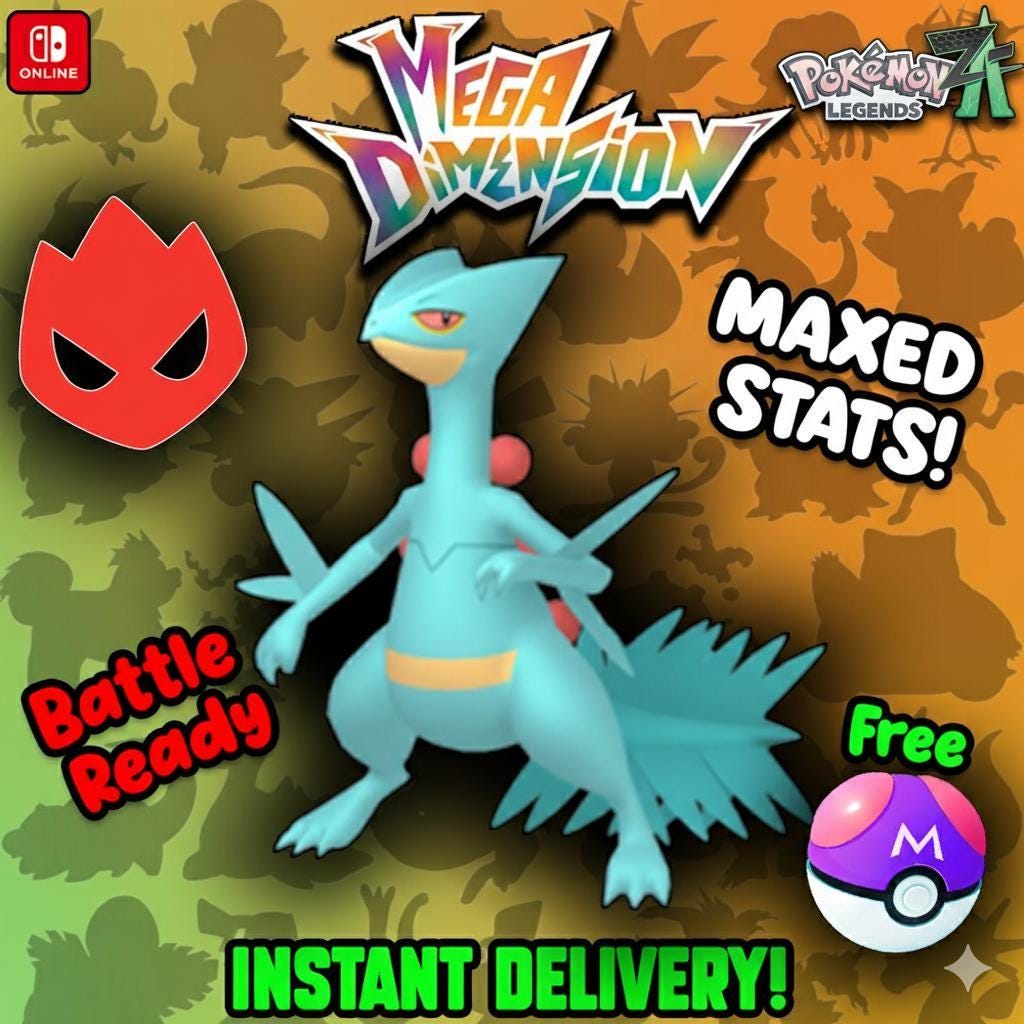 Shiny Alpha Sceptile Pokemon Legends Za Mega Dimension DLC 6IV Competitive Battle - Pokémon Legends: Z-A digital Pokémon
