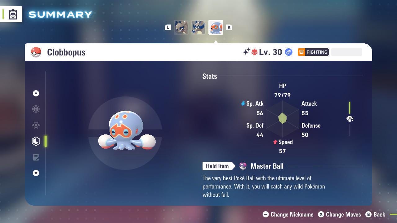 Shiny Alpha Clobbopus 6IV Competitive Battle Ready - Pokémon Legends: Z-A digital Pokémon trade by PokeTradingShop