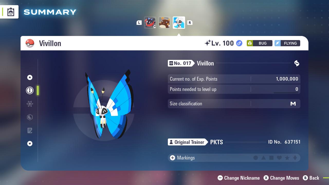 Pokemon Za Shiny 6IV MARINE VIVILLON Pokémon Legends ZA 6IV Competitive Battle - Pokémon Legends: Z-A digital Pokémon trade